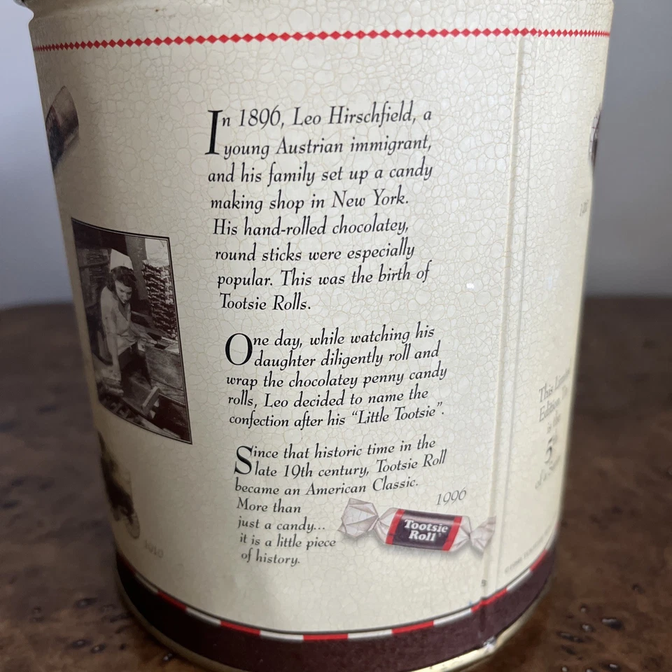 Tootsie Roll 100th Anniversary Tin Canister 1996 Limited Edition 5th of Series - Image 4 of 4