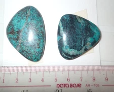 Turquoise Stone Flat Free Form Cabochon 106 Carat 2 pieces 21.2 gram Lot A