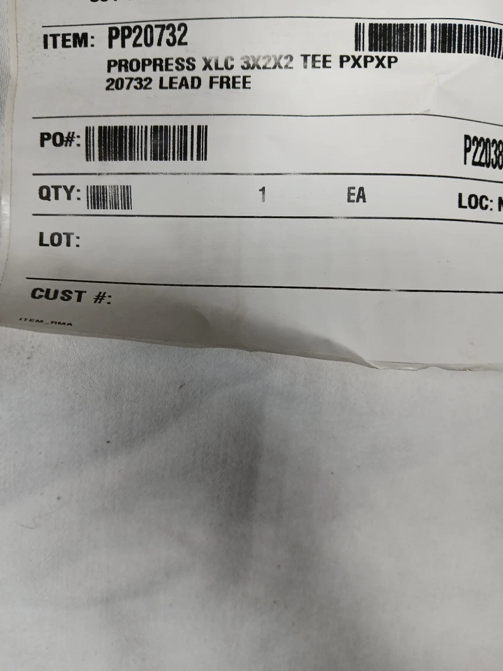 Viega 20732 ProPress 3"x2"x2" XL Copper Press Tee Smart-Connect Zero-Lead - Image 2 of 4