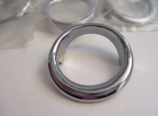 Vtg Midcentury Modern Chrome Metal Circle Loop Drawer Pull Belgium NOS X4