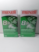 Maxwell 8hr Vhs Standard Grade sealed lot of 2