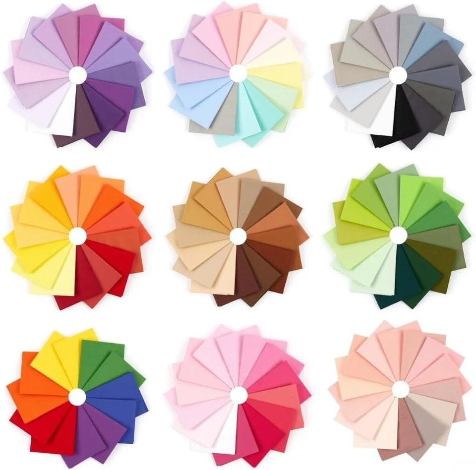 Plain 14 Piece 100% Cotton Fat Quarter Fabric Bundle, Perfect for Sewing - Image 3 of 4