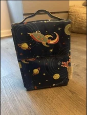 sugar booger insulated kids lunch sac space blue lunchbox