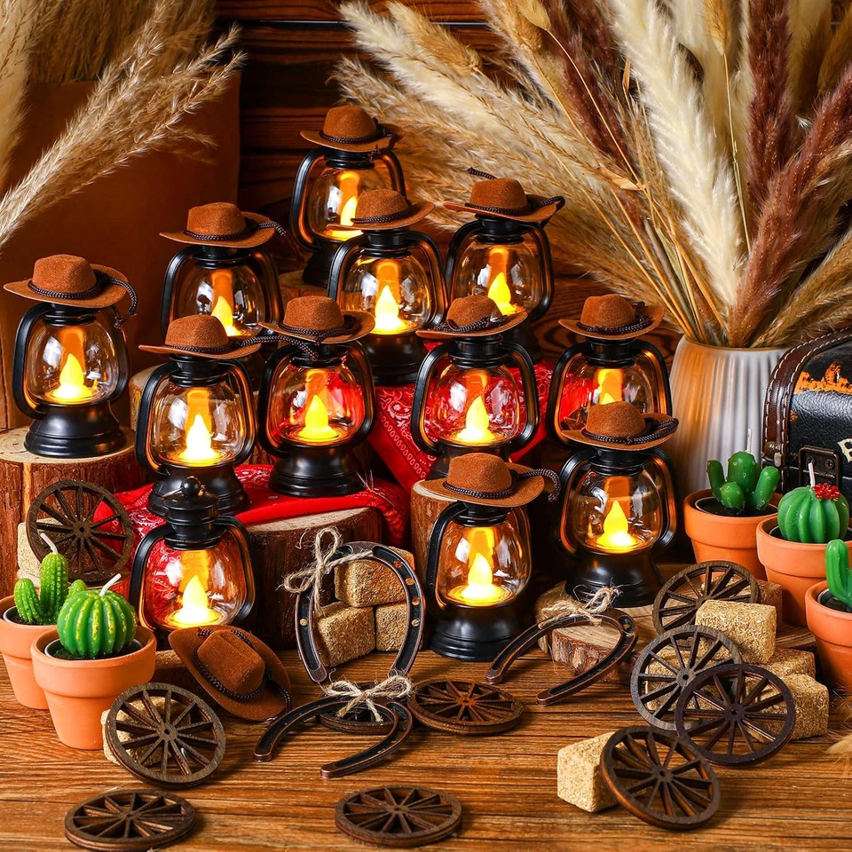 184 Piezas Centros de Mesa Western para Mesas Vaquero Tema Fiesta Decoración Pacas de Heno Foto 2 de 4