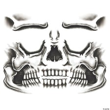 Skull Face Tattoo - Tinsley Transfers