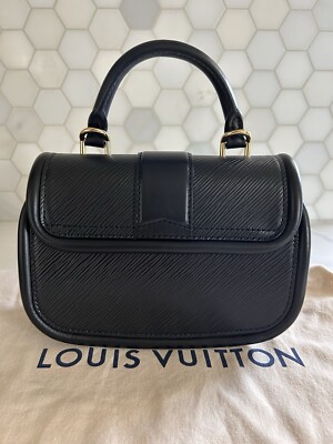 Authentic LOUIS VUITTON Hide and Seek in BLACK Crossbody Leather w