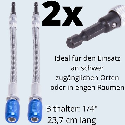 Schnellwechsel Bitverlängerer Bithalter Bitverlängerung Quick Release 1/4'' 2er