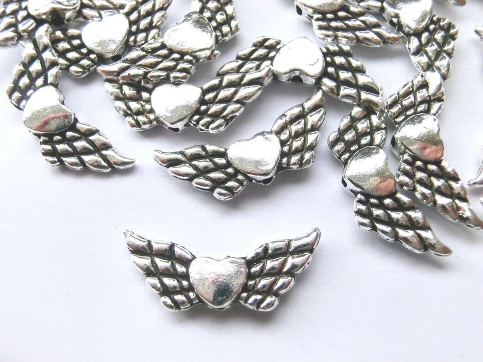 50 Schutzengel weiß Perlen Bastelset Gastgeschenk Hochzeit Engel Taufe Herz S12 - Bild 4 von 4