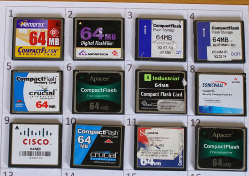 1x Brand Name CF Card Compact Flash Memory Card 64MB  #23 - Afbeelding 1 van 2