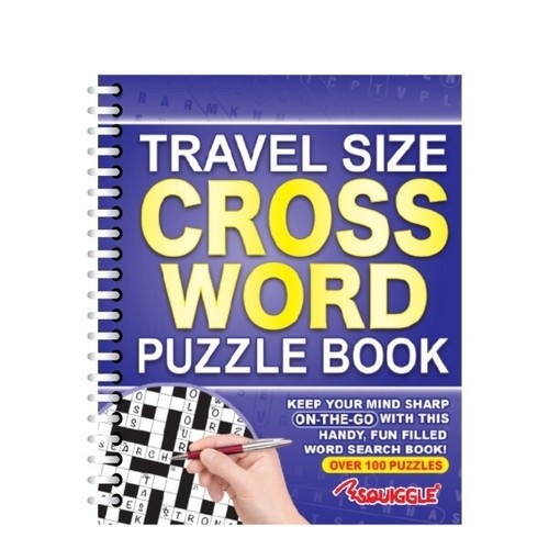 Travel Size CROSSWORD Books Spiral bound Books Travel Activity Puzzles
