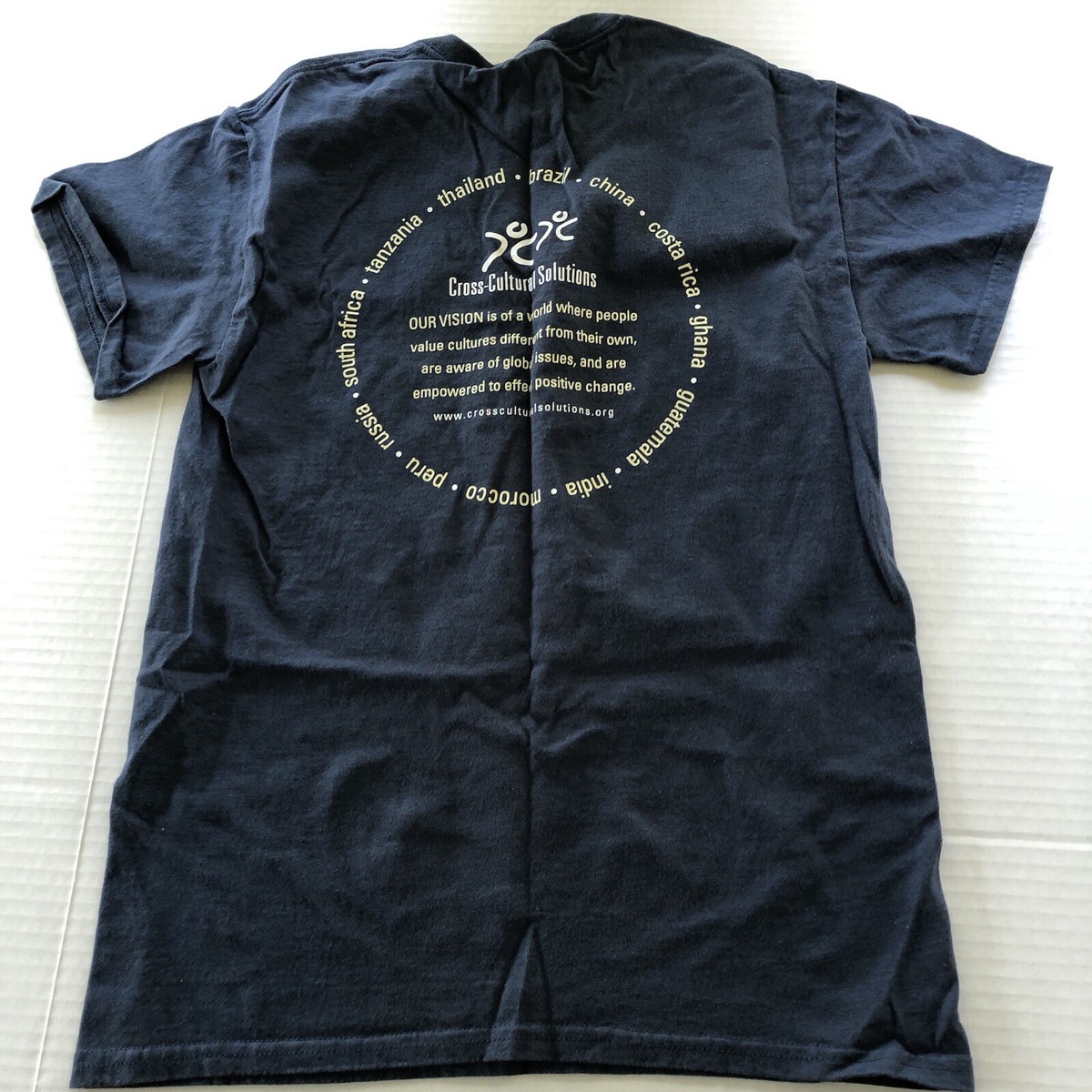 Cross Cultural Solutions International Volunteer Blue T-Shirt Sz S A963 View 3