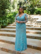 Plus Size Mother Of The Bride Dress Prom Dresses Elegant Straight Evening Gown