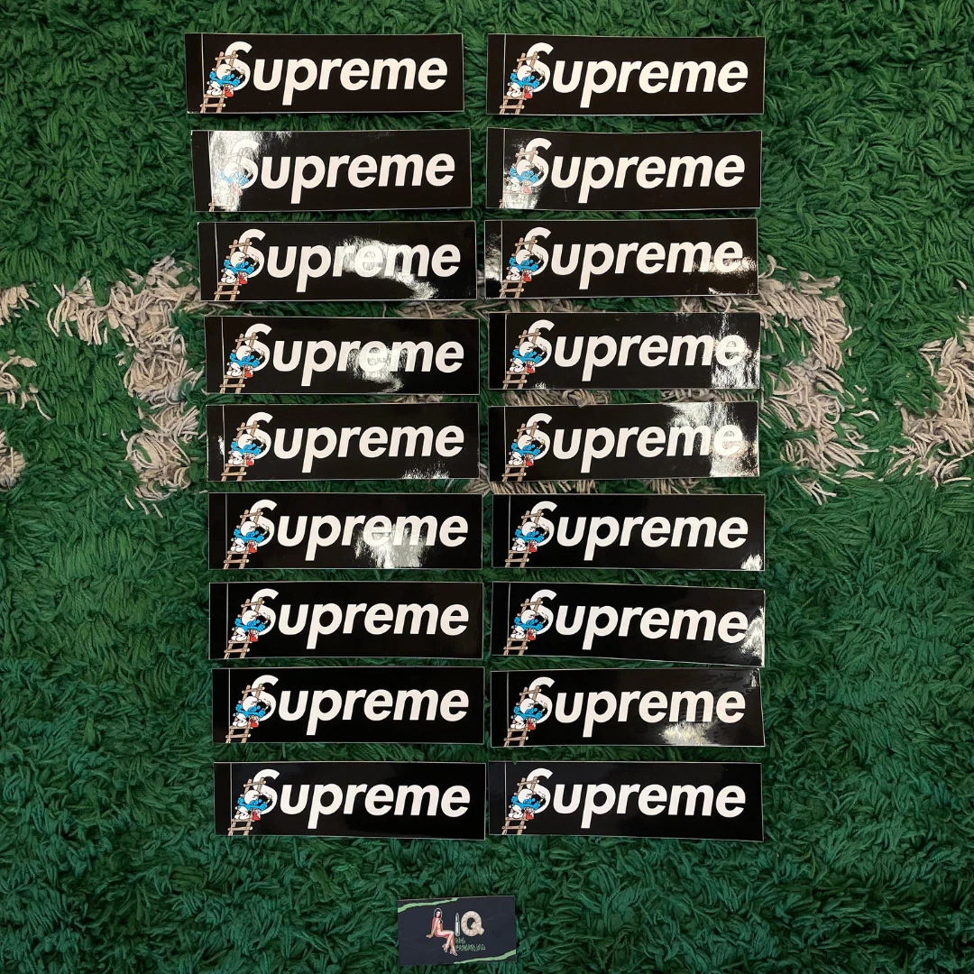 Supreme Smurfs Box Logo Sticker Set