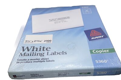 2003 Avery 5360 White Mailing Address Labels - Copier 2100 Labels ...