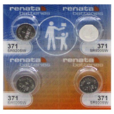 4 Renata 371 - SR920SW Button Cell Batteries