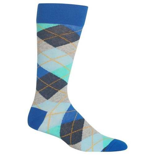 Calcetines Argyle para hombre talla 10-13 Hot Sox coloridos diamantes de estilo moda - Imagen 3 de 4