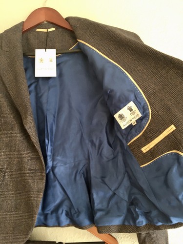 NWT Austin Reed Wool 3 Pc Set Women’s Brown Check Jacket 14 Trousers & Skirt 12 - Picture 7 of 12
