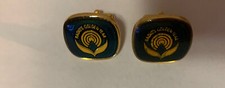 Radios Golden Year Cufflinks Gold and Green