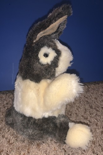 Folkmanis Hand Puppet Baby Dutch Rabbit Bunny Plush S0 Furry Stuffed ...