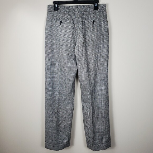 Pendleton wool houndstooth black white trouser cu… - image 2