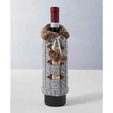 Holiday Lane The Holiday Collection Gray Wine Bottle Sleeve