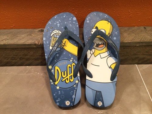 La Cerveza Homero Duff Los Simpson Sandalias Ojotas Talla M 9/10 Rara | eBay