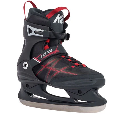 K2 F.I.T. FIT Ice Skate Herren-Eislaufschuhe Schlittschuhe Softboot Schwarz/Rot