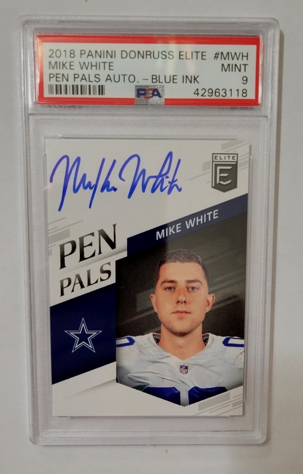 Mike White Panini Donruss Elite Pen Pals Autographs #MWH Blue Ink