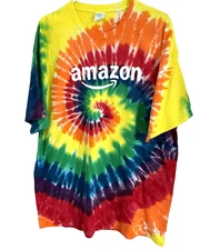Amazon Shirt Men's-Unisex Tie Dye Graphic T Shirt Short Sleeve XL