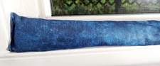 Door Draft Stopper, Cedar Filled, Window Draft Stopper, Blue