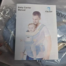 Baby Waist Stool Carrier Ergonomic Straps Seat Blue Pockets Carry Hold Child