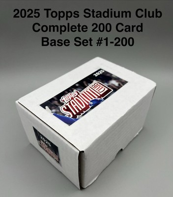 2025 Topps Stadium Club COMPLETE BASE SET #1-200 OHTANI SASAKI KURTZ WOOD SKENES