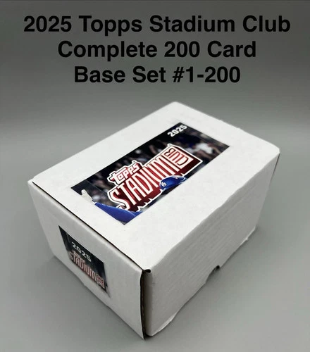 2025 Topps Stadium Club COMPLETE BASE SET #1-200 OHTANI SASAKI KURTZ WOOD SKENES