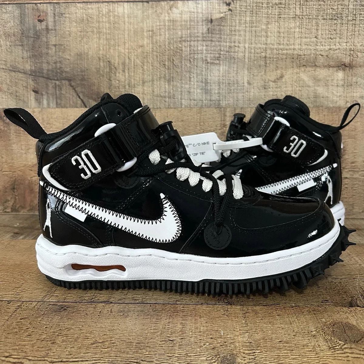 Off-White Air Force 1 Mid Black for sale - eBay