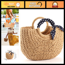 Handmade Large Straw Tote Bag for Women - Summer Beach Bag, Stylish Durable
