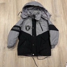 Vintage Los Angeles Raiders Puffer Jacket Kids Medium Triple Fat Goose 80s NFL