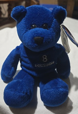 VTG 1998 Troy Aikman 8 Dallas Cowboys Limited Treasures Blue Beanie Plush Bear