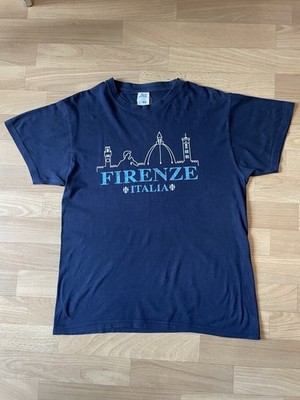T-Shirt Firenze Italia blau Print Shirt JHK Größe XS Kinder.