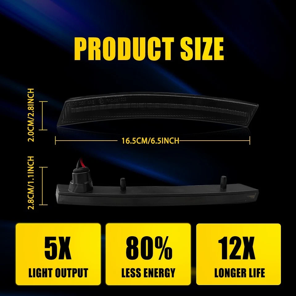 Front+Rear LED Side Marker Light Kit For 2002-08 Mini Cooper R50 R52 R53 1-5SET - Image 3 of 4