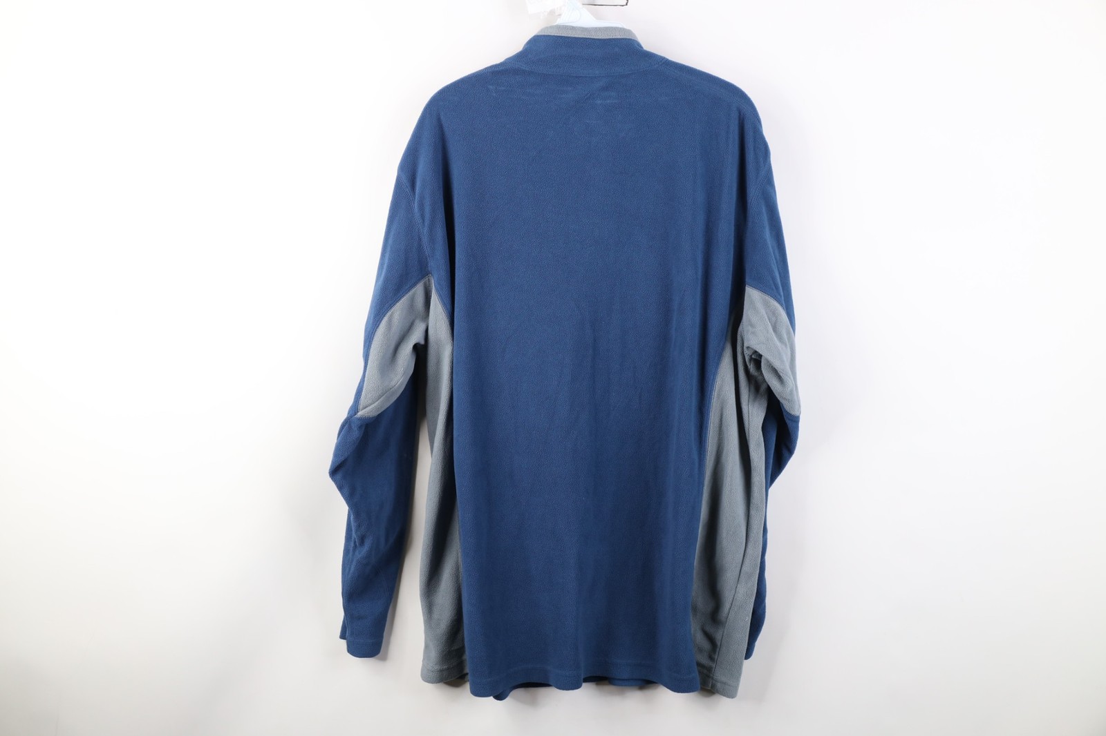 Vtg Y2K Columbia Mens XL Distressed Lightweight Fleece 1/4 Half Zip Sweater Blue thumbnail 15