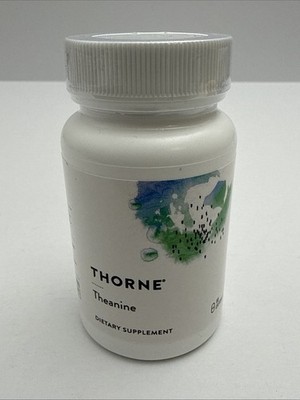 Thorne Theanine: 200mg L-Theanine for stress relief and focus. 90 caps Exp 12/28