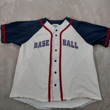 Vintage Baseball Mens Jersey ES Sports XL Hall of Fame Made in USA Button Cotton