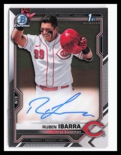 2021 Bowman Draft Chrome Autographs #CDA-RI Ruben Ibarra Cincinnati Reds RC SP