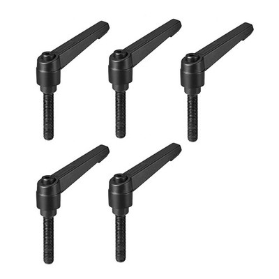 Griff M8x40mm Klemmhebel verstellbar Druckknopf-Ratsche Gewinde 5 Stück