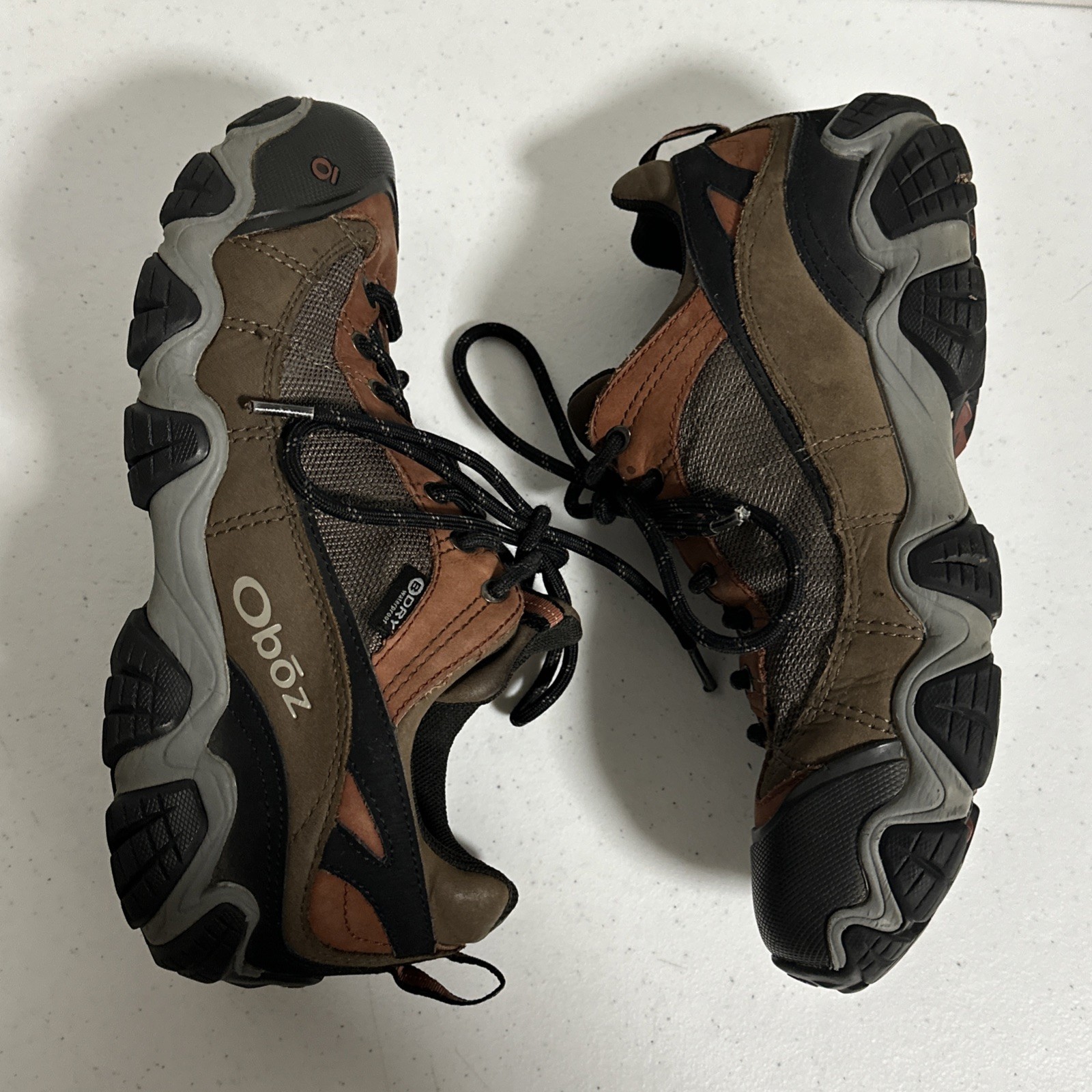 Oboz Men's Firebrand II Low Waterproof Hiking Shoe - Earth/Red Sz 11 - No Insole