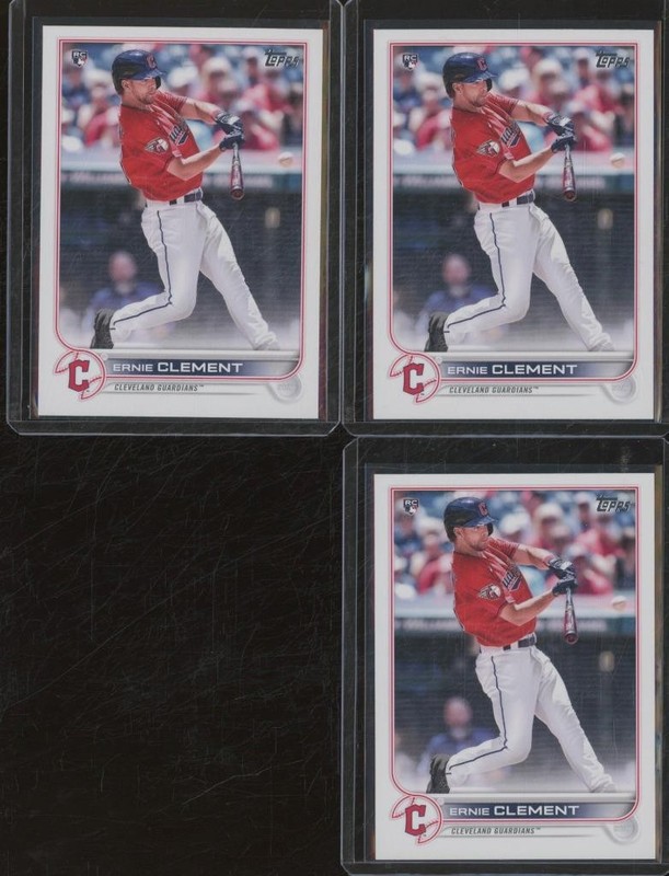 2022 Topps Series One (LOT x3) ERNIE CLEMENT #71 RC Rookie Cleveland JA333
