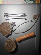 60's JOHNNY MARX GERONIMO BOW, ARROW, ARROW CASE, SHIELD AND DRUM