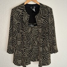 Alex Evenings Gold Metallic Set Tank Top Jacket Size XL Formal Cocktail Wedding
