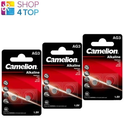 6x Camelion LR736 LR41 392 1.5V Alkaline Button Cell Batteries