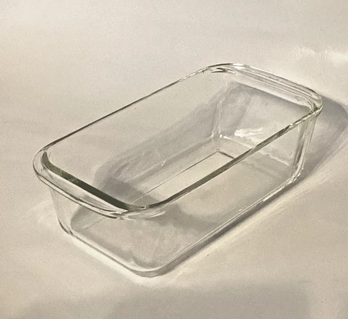 PYREX 9x5x3 Glass Loaf Pan Bread Meat Baking Dish 215 A-3 Vintage USA
